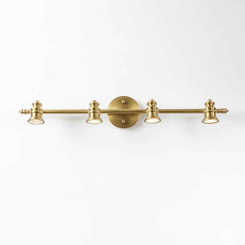 Linea Brass Spotlight Bar-Home & Garden > Lighting > Wall Lights & Sconces-Laren Fete-1 heads L 11.5cm x H 13cm / L 4.5″ x H 5.1″-Brass-Warm Light-Laren Fete