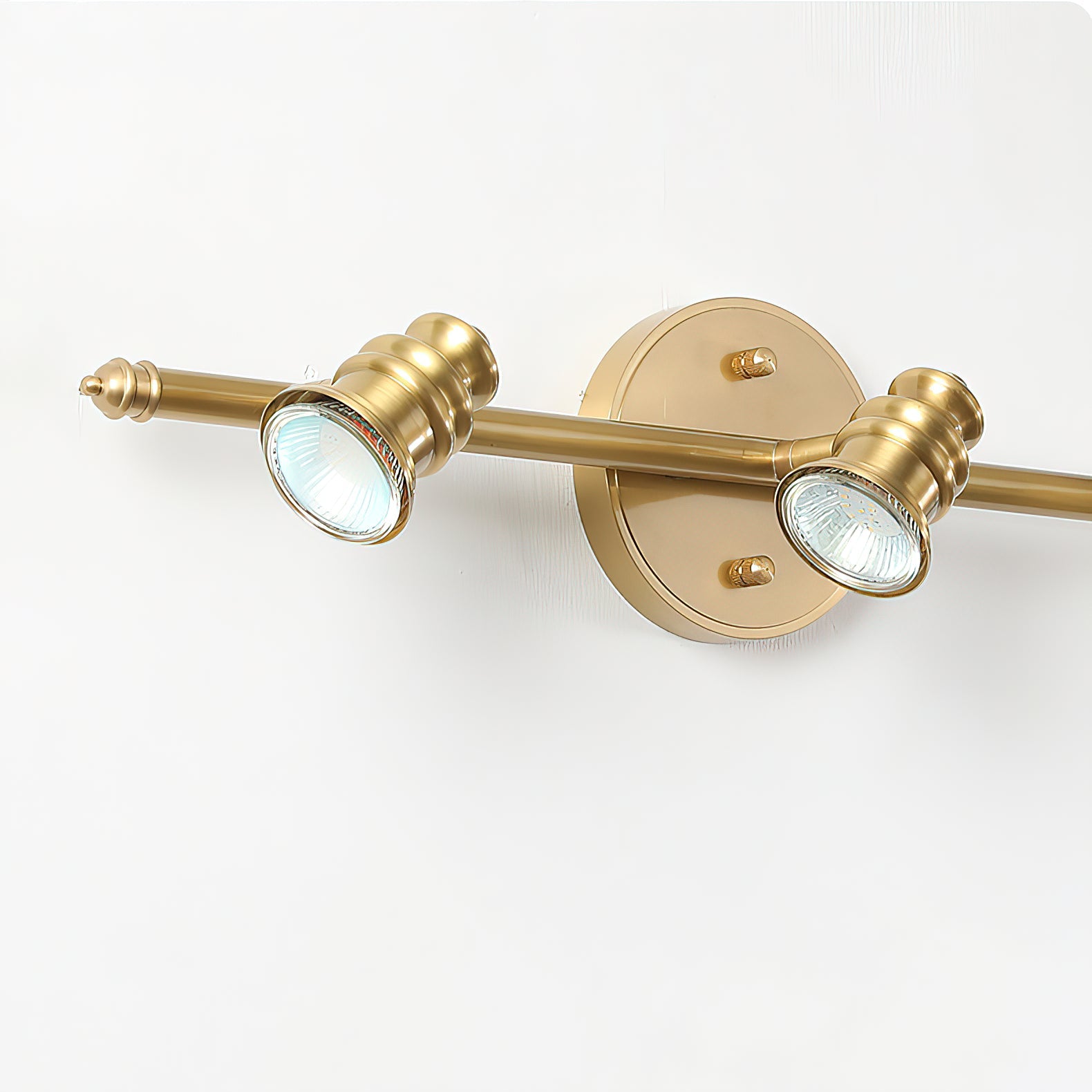 Linea Brass Spotlight Bar-Home & Garden > Lighting > Wall Lights & Sconces-Laren Fete-1 heads L 11.5cm x H 13cm / L 4.5″ x H 5.1″-Brass-Warm Light-Laren Fete