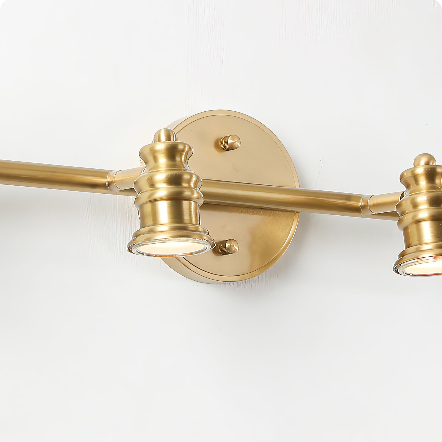Linea Brass Spotlight Bar-Home & Garden > Lighting > Wall Lights & Sconces-Laren Fete-1 heads L 11.5cm x H 13cm / L 4.5″ x H 5.1″-Brass-Warm Light-Laren Fete