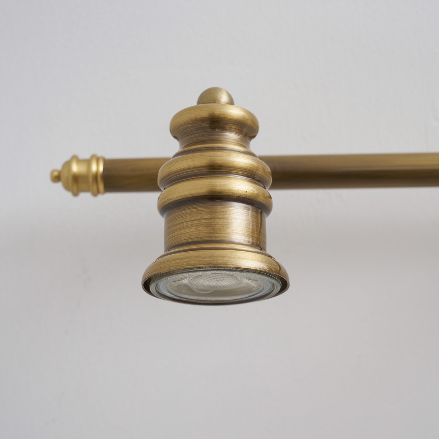 Linea Brass Spotlight Bar-Home & Garden > Lighting > Wall Lights & Sconces-Laren Fete-1 heads L 11.5cm x H 13cm / L 4.5″ x H 5.1″-Brass-Warm Light-Laren Fete