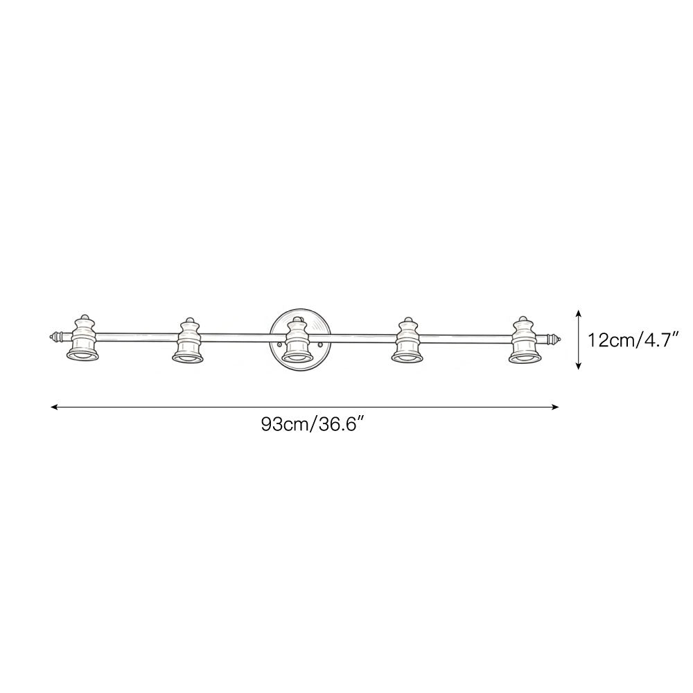 Linea Brass Spotlight Bar-Home & Garden > Lighting > Wall Lights & Sconces-Laren Fete-1 heads L 11.5cm x H 13cm / L 4.5″ x H 5.1″-Brass-Warm Light-Laren Fete