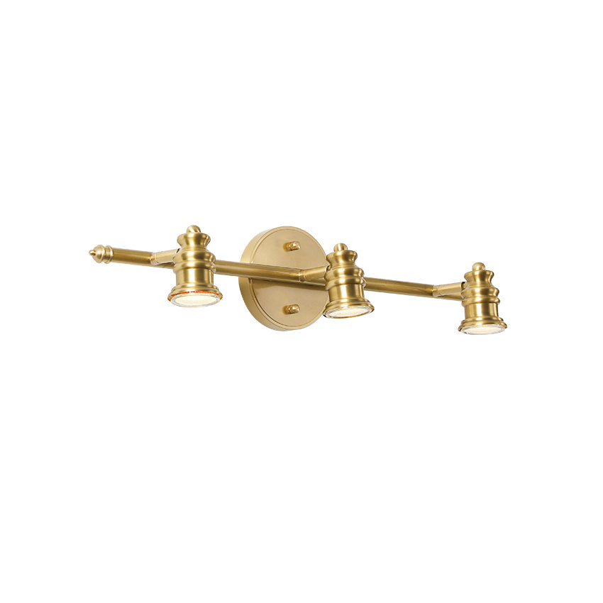 Linea Brass Spotlight Bar-Home & Garden > Lighting > Wall Lights & Sconces-Laren Fete-1 heads L 11.5cm x H 13cm / L 4.5″ x H 5.1″-Brass-Warm Light-Laren Fete