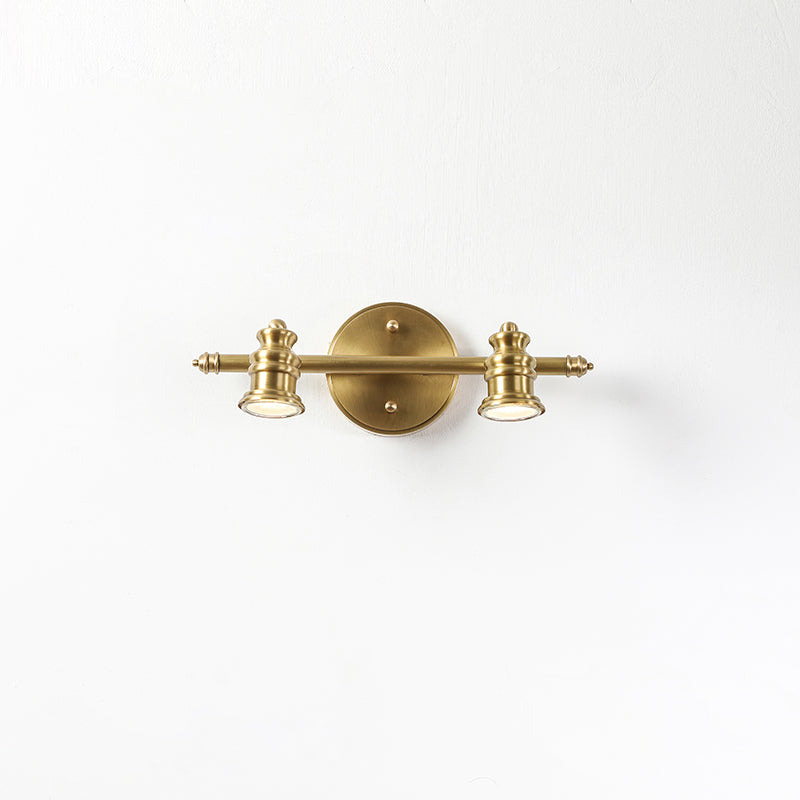 Linea Brass Spotlight Bar-Home & Garden > Lighting > Wall Lights & Sconces-Laren Fete-2 heads L 35cm x H 12cm / L 13.8″ x H 4.7″-Brass-Warm Light-Laren Fete