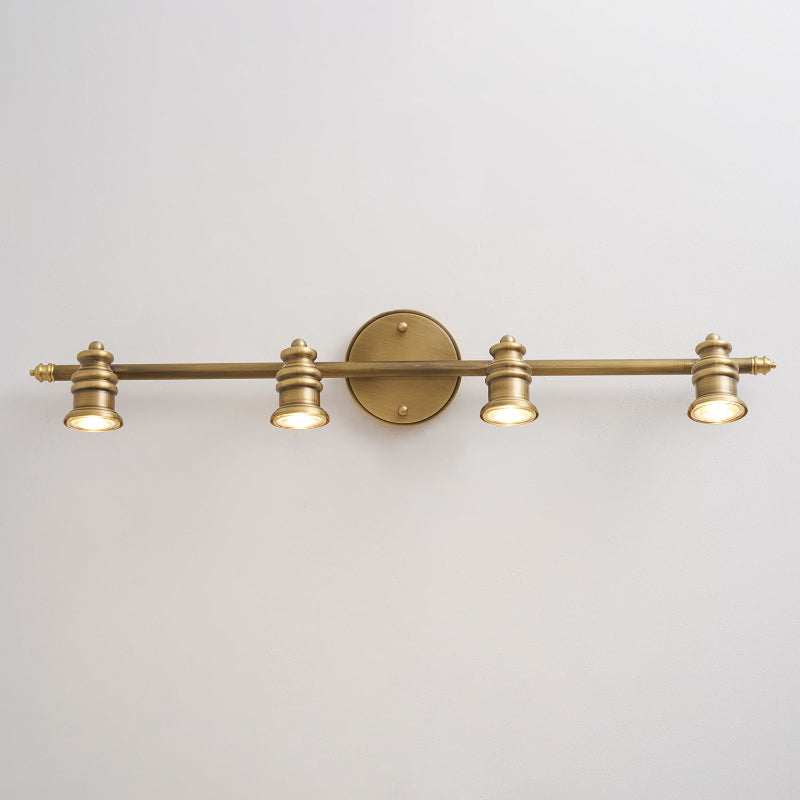 Linea Brass Spotlight Bar-Home & Garden > Lighting > Wall Lights & Sconces-Laren Fete-4 heads L 73cm x H 12cm / L 28.7″ x H 4.7″-Brass-Warm Light-Laren Fete