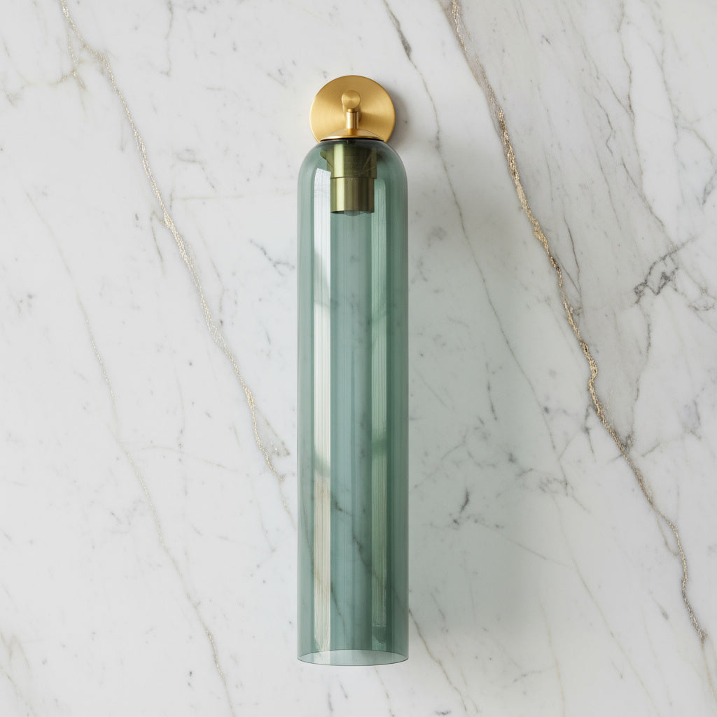Liviana Glass Globe Wall Sconce-Home & Garden > Lighting > Wall Lights & Sconces-Laren Fete-Green-Gold-Laren Fete
