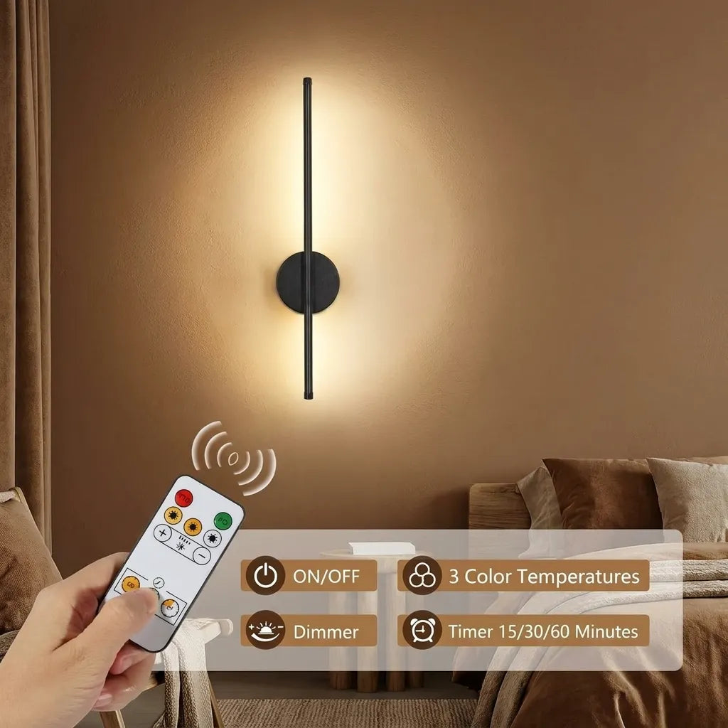 Lumina Magnetic Cordless Sconce-Home & Garden > Lighting > Wall Lights & Sconces-Laren Fete-Black (2pcs)-Laren Fete