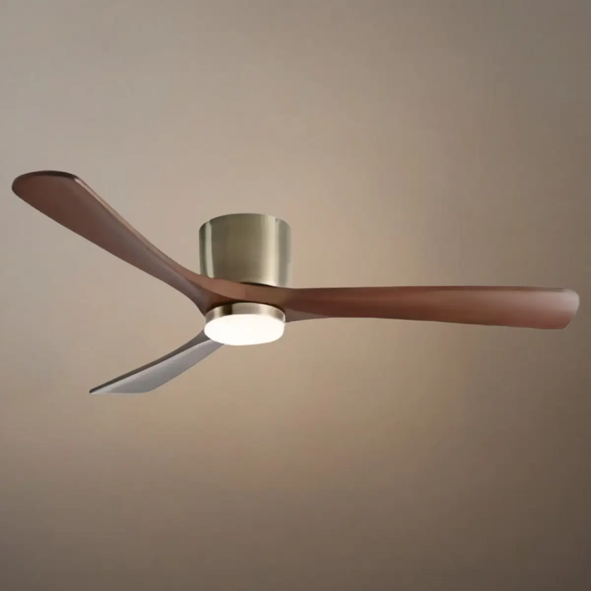 Lunara Wood Blade Ceiling Fan with Light-Home & Garden > Lighting > Ceiling Fans-Laren Fete-D91cm(36″)-Silver& Walnut Wood-3 Colors + Remote Control (6-Speed Adjustable)-Laren Fete