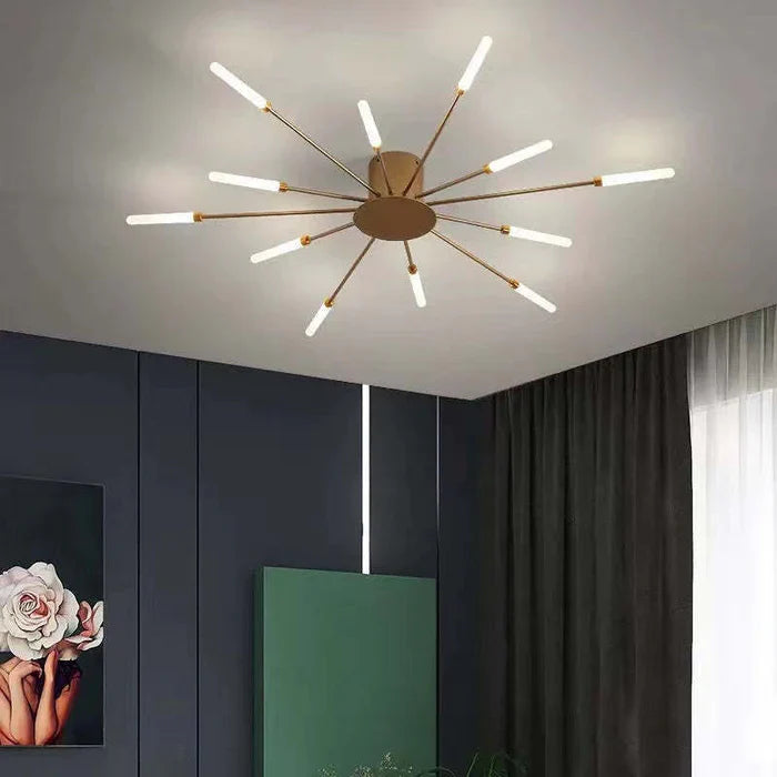 Lunara Ceiling Chandelier | Minimalist Metal, Integrated LED for Dining and Living Rooms 0