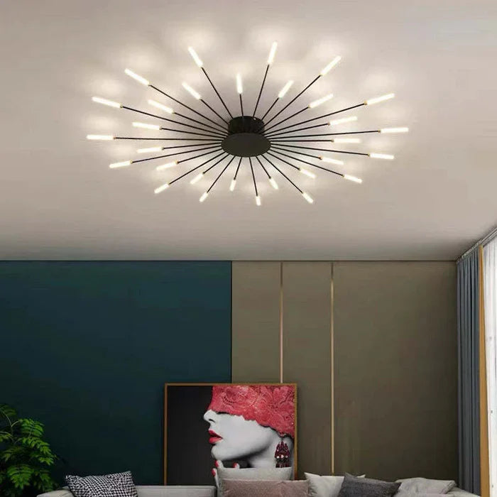 Lunara Ceiling Chandelier | Minimalist Metal, Integrated LED for Dining and Living Rooms 12