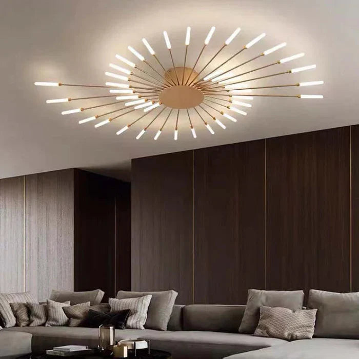 Lunara Ceiling Chandelier | Minimalist Metal, Integrated LED for Dining and Living Rooms 13