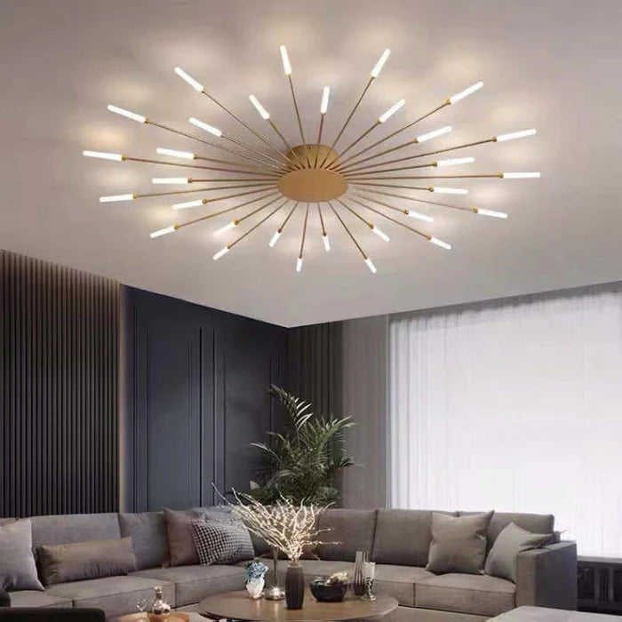Lunara Ceiling Chandelier | Minimalist Metal, Integrated LED for Dining and Living Rooms 16