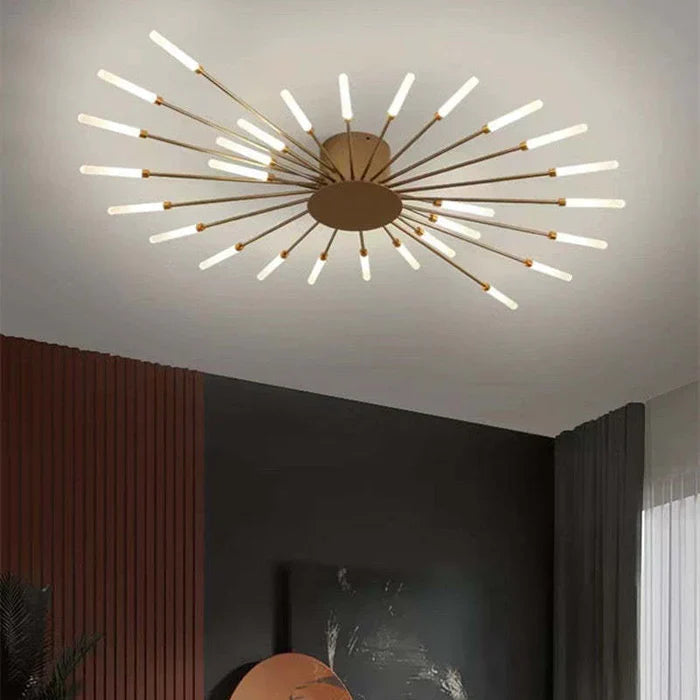 Lunara Ceiling Chandelier | Minimalist Metal, Integrated LED for Dining and Living Rooms 9