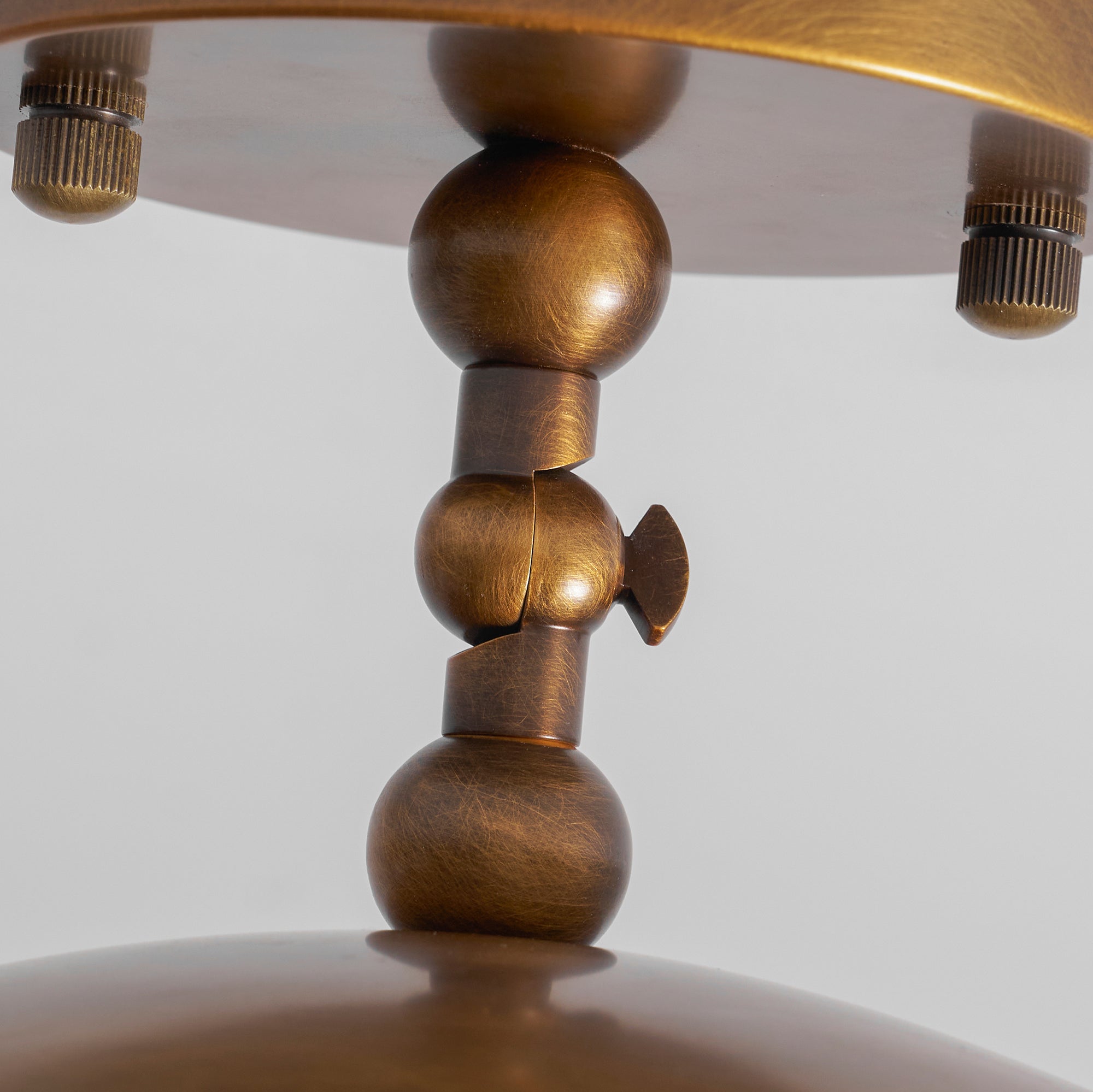 Marie Brass Dome Ceiling Lamp-Home & Garden > Lighting > Ceiling Lights-Laren Fete-D 25.5cm x H 23cm / ∅ 10″ x H 9.1″-Antique Brass-Glass Lampshade-Laren Fete