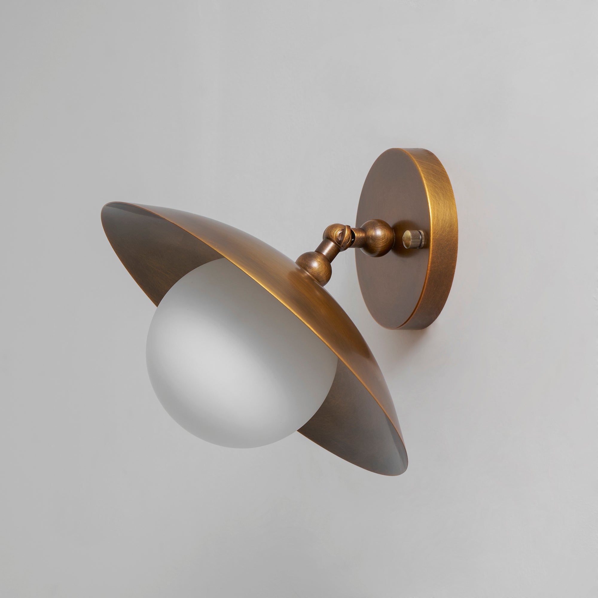 Marie Brass Dome Ceiling Lamp-Home & Garden > Lighting > Ceiling Lights-Laren Fete-D 25.5cm x H 23cm / ∅ 10″ x H 9.1″-Antique Brass-Glass Lampshade-Laren Fete
