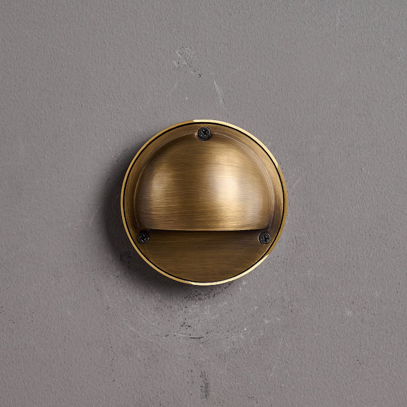 Marin Brass Wall Sconce-Home & Garden > Lighting > Wall Lights & Sconces-Laren Fete-D 10cm x W 5cm x H 10cm / ∅ 3.9″ x W 2″ x H 3.9″-Antique Brass-Laren Fete