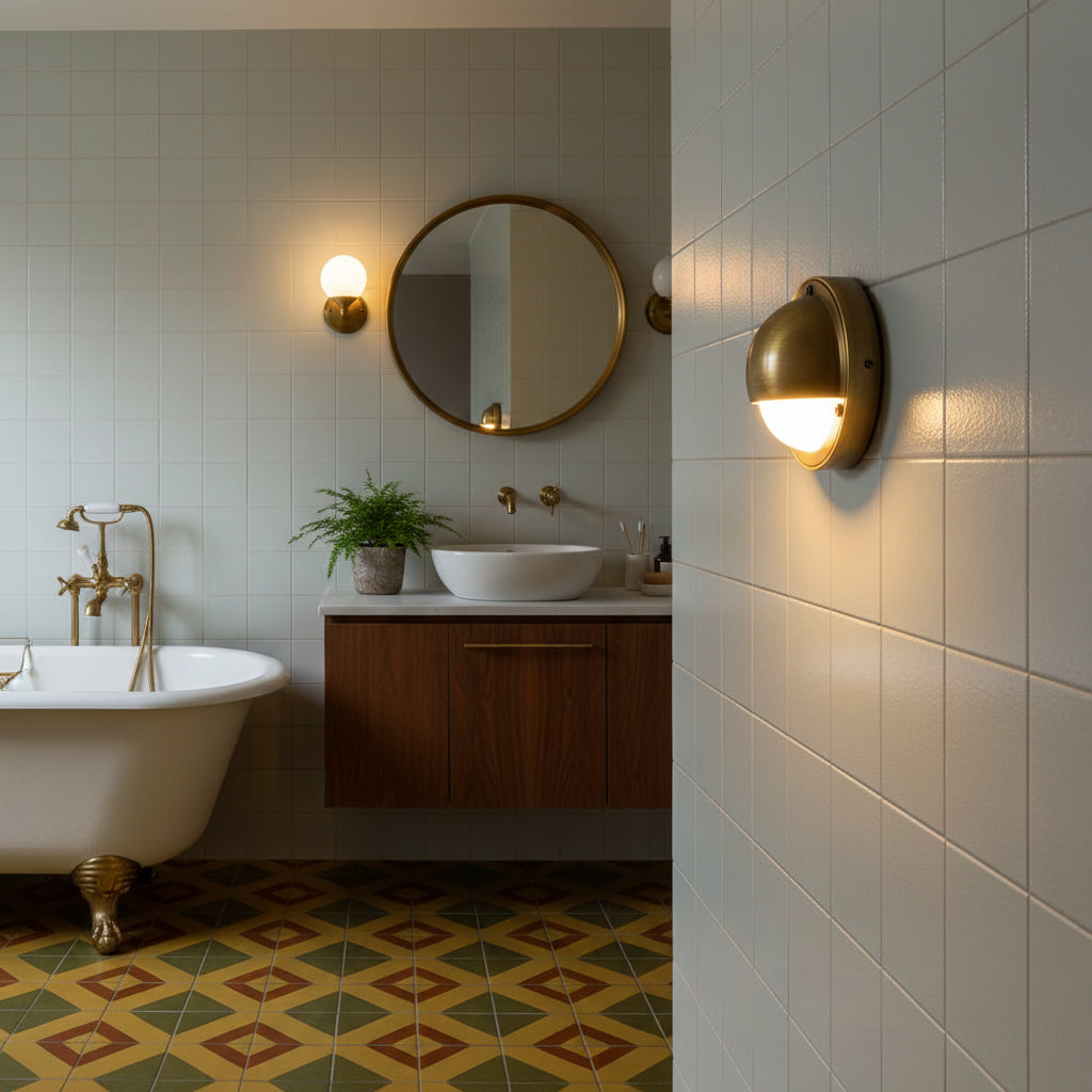 Marin Brass Wall Sconce-Home & Garden > Lighting > Wall Lights & Sconces-Laren Fete-D 10cm x W 5cm x H 10cm / ∅ 3.9″ x W 2″ x H 3.9″-Antique Brass-Laren Fete