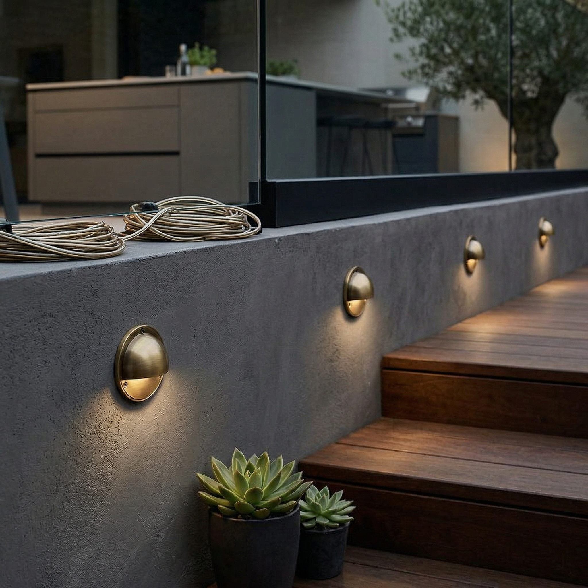 Marin Brass Wall Sconce-Home & Garden > Lighting > Wall Lights & Sconces-Laren Fete-D 10cm x W 5cm x H 10cm / ∅ 3.9″ x W 2″ x H 3.9″-Antique Brass-Laren Fete