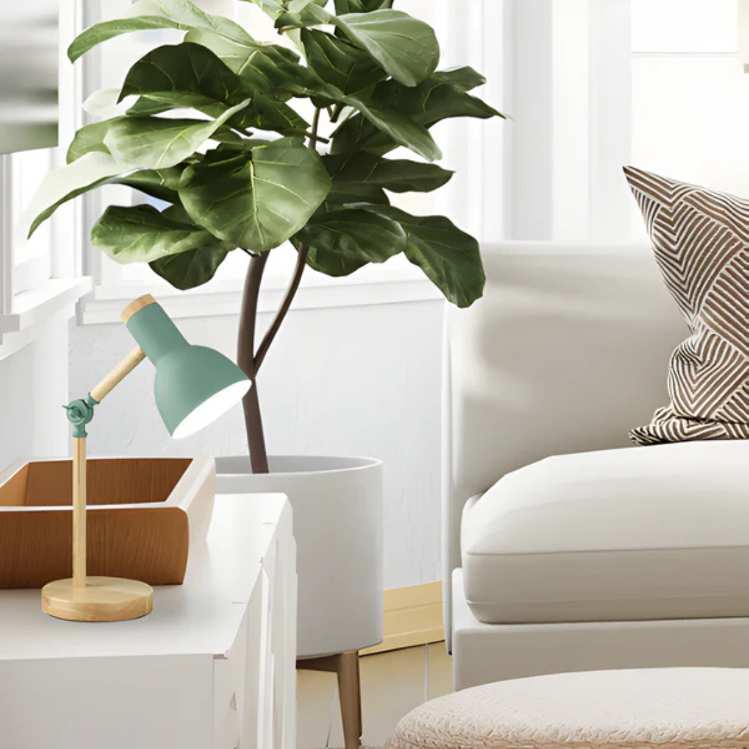 Mira Table Lamp | Adjustable Iron and Wood Design for Bedside or Desk 2