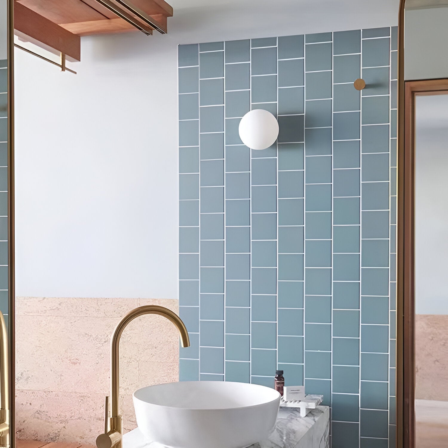 Mira Wall Sconce | Round Glass, LED Illumination for Bathroom and Living Spaces 3