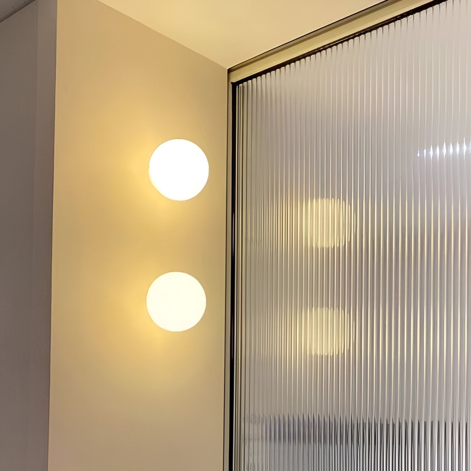 Mira Wall Sconce | Round Glass, LED Illumination for Bathroom and Living Spaces 4