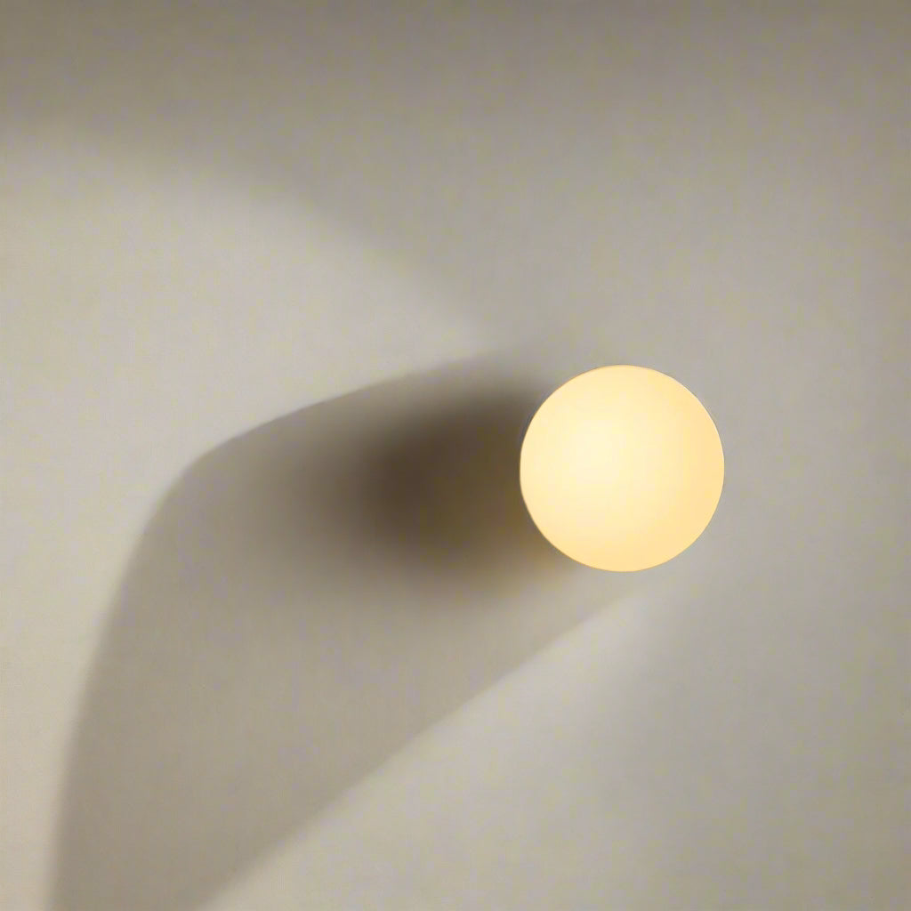 Mira Wall Sconce | Round Glass, LED Illumination for Bathroom and Living Spaces 5