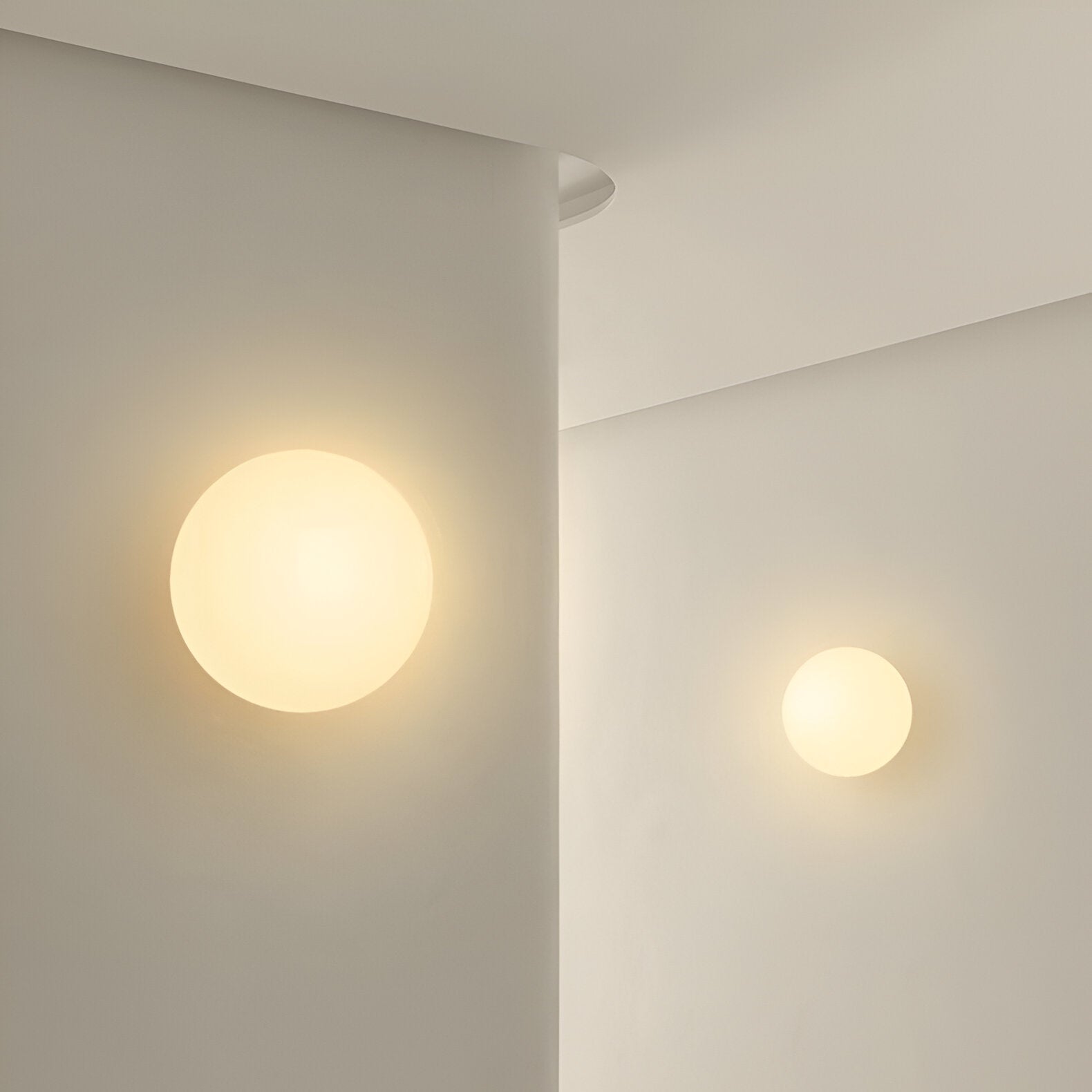 Mira Wall Sconce | Round Glass, LED Illumination for Bathroom and Living Spaces 7