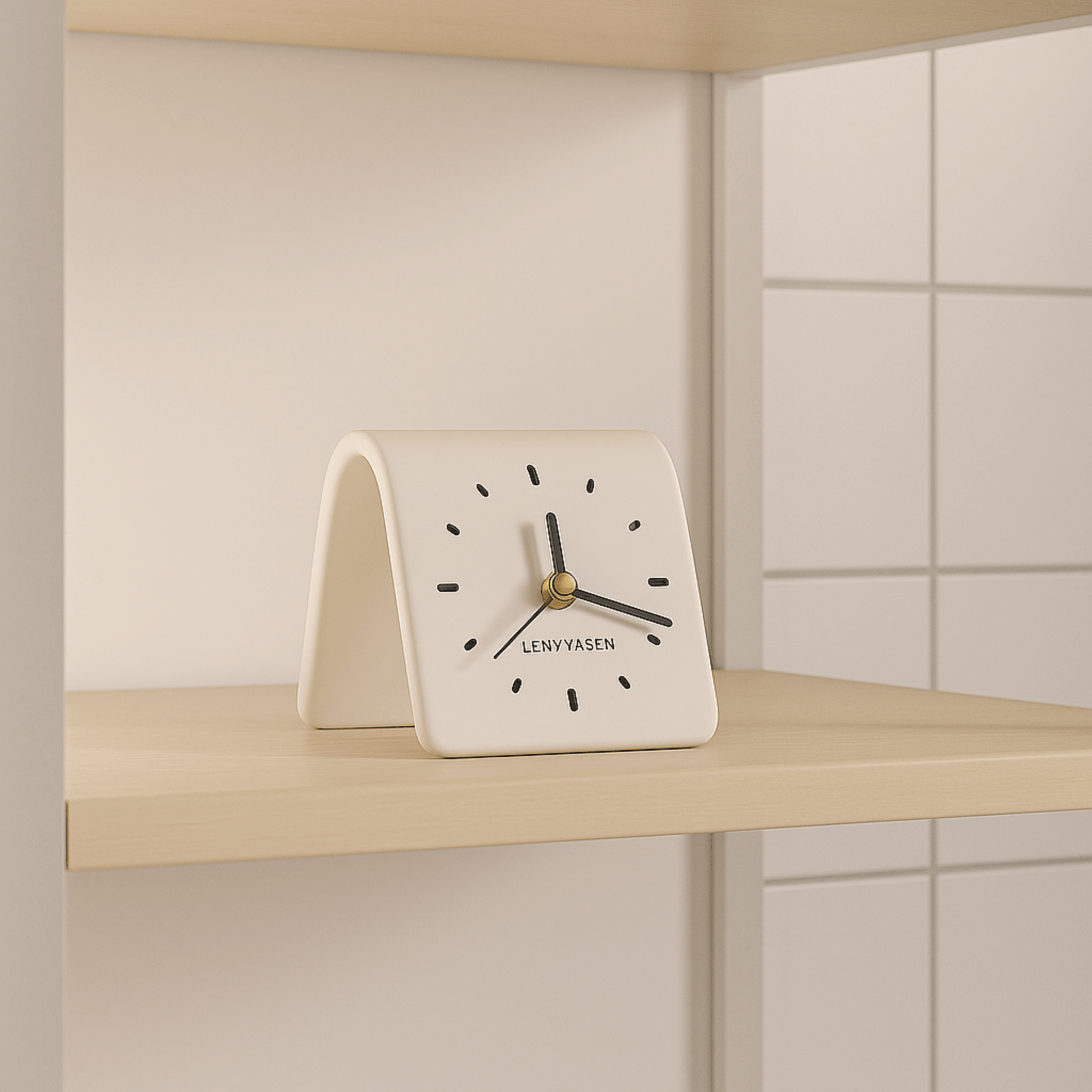 Mura Ceramic Desk Clock-Home & Garden > Decor > Clocks > Desk & Mantel Clocks-Laren Fete-White-Laren Fete
