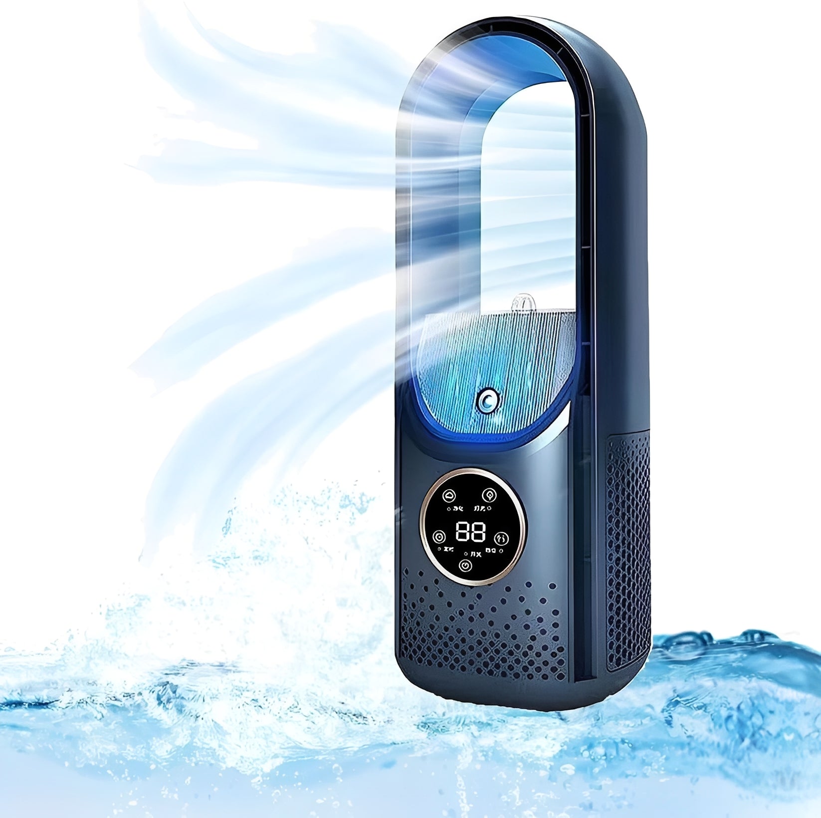 Myst 3-in-1 Bladeless Air Cooler & Humidifier – DC Motor-Home & Garden > Heating, Cooling & Air > Fans > Personal Fans-Laren Fete-Blue-Laren Fete