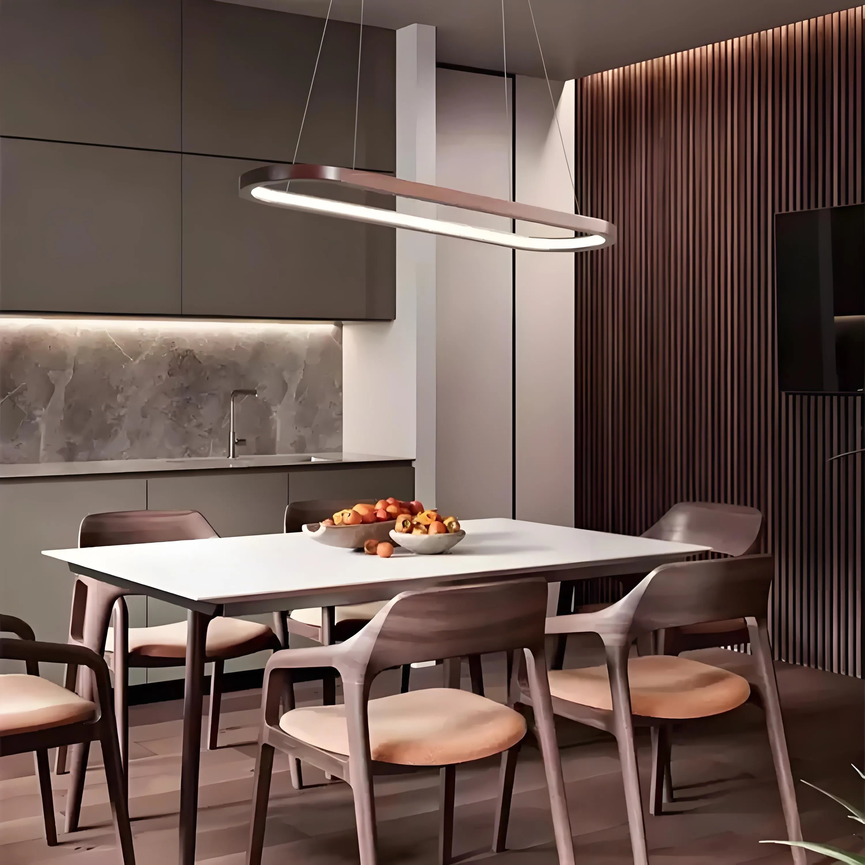 Natura Pendant Light | Solid Wood, Dimmable Kitchen Island Lighting 2