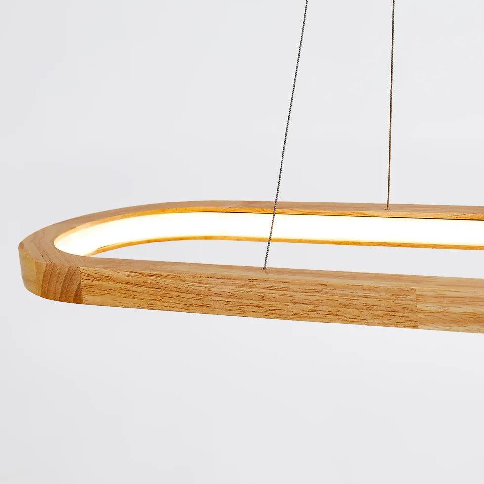 Natura Pendant Light | Solid Wood, Dimmable Kitchen Island Lighting 3