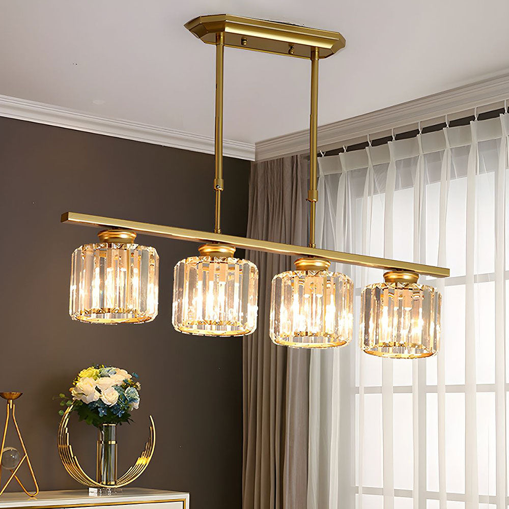 Noble Island Chandelier | Multi-Head Glass Design, Modern Dining Room Light 10