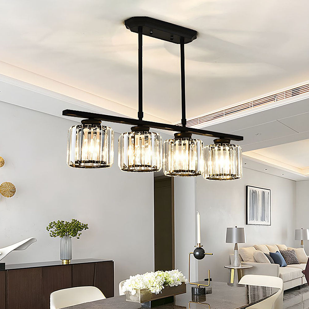 Noble Island Chandelier | Multi-Head Glass Design, Modern Dining Room Light 11