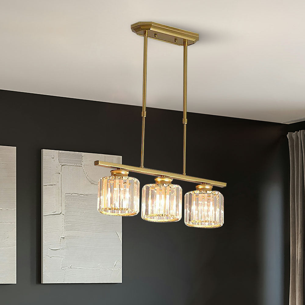 Noble Island Chandelier | Multi-Head Glass Design, Modern Dining Room Light 13