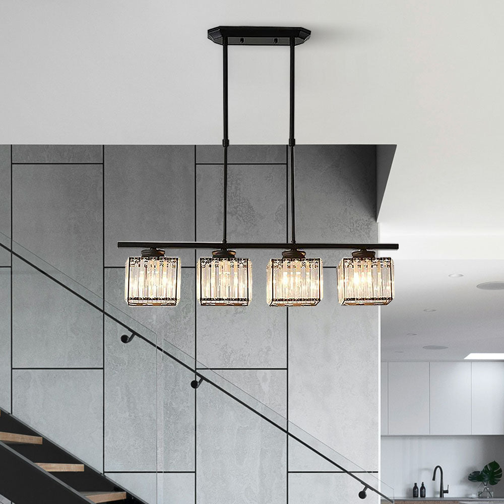 Noble Island Chandelier | Multi-Head Glass Design, Modern Dining Room Light 4