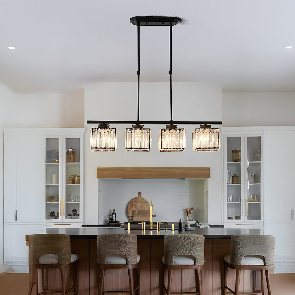 Noble Island Chandelier | Multi-Head Glass Design, Modern Dining Room Light 5
