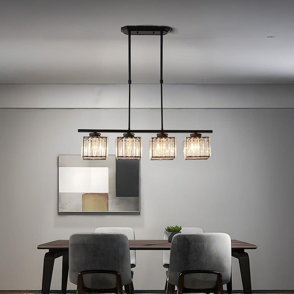 Noble Island Chandelier | Multi-Head Glass Design, Modern Dining Room Light 6