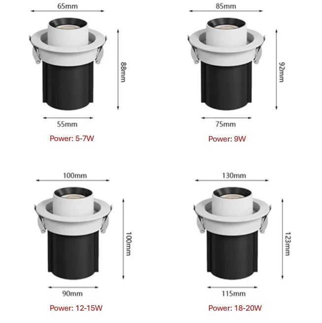 Nova LED Recessed Downlight-Home & Garden > Lighting > Recessed Lighting-Laren Fete-Black-Neutral White 4000K-9W-Laren Fete