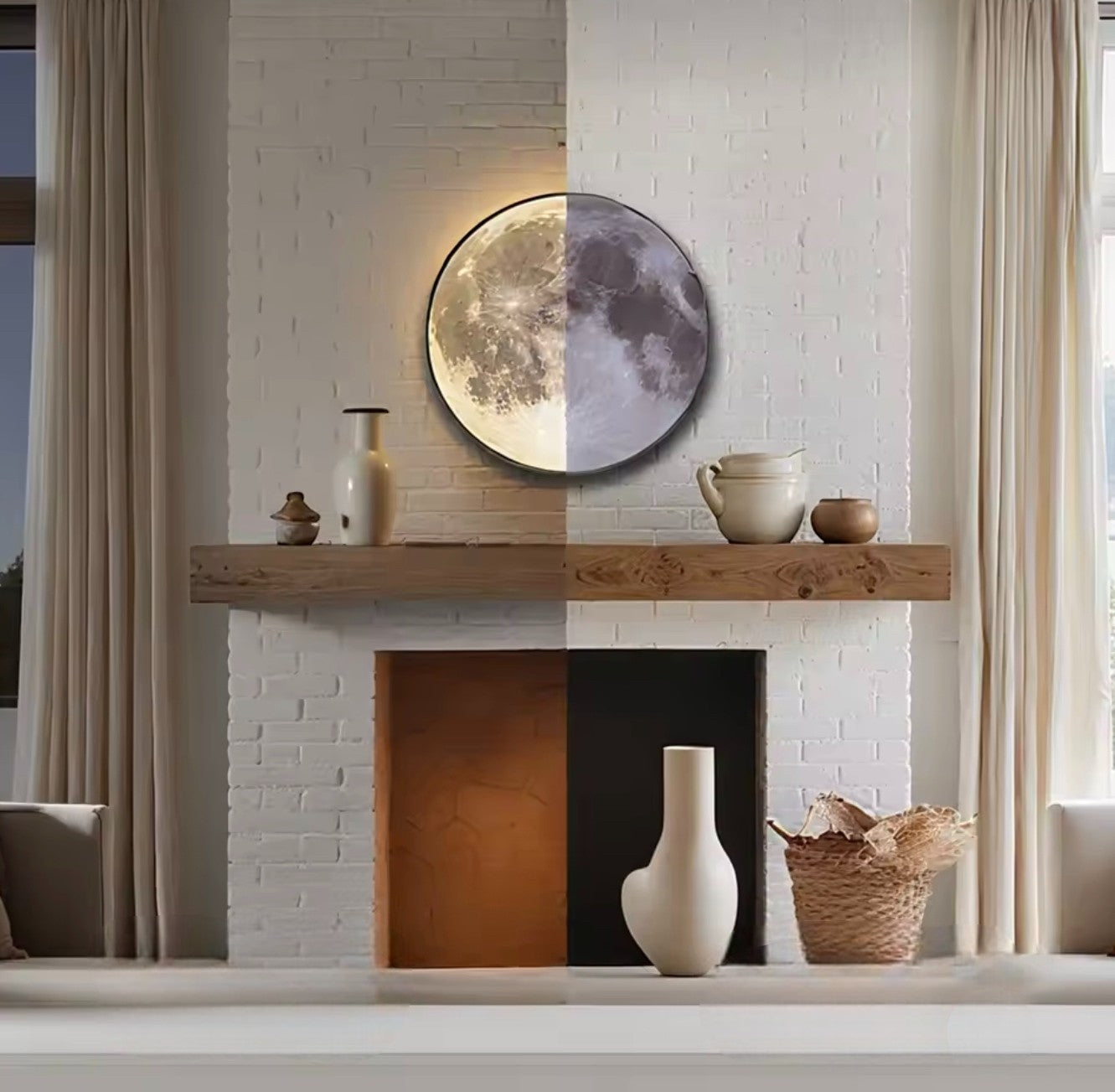 Nova Arc Wall Sconce | Dimmable LED, Moon Design 3
