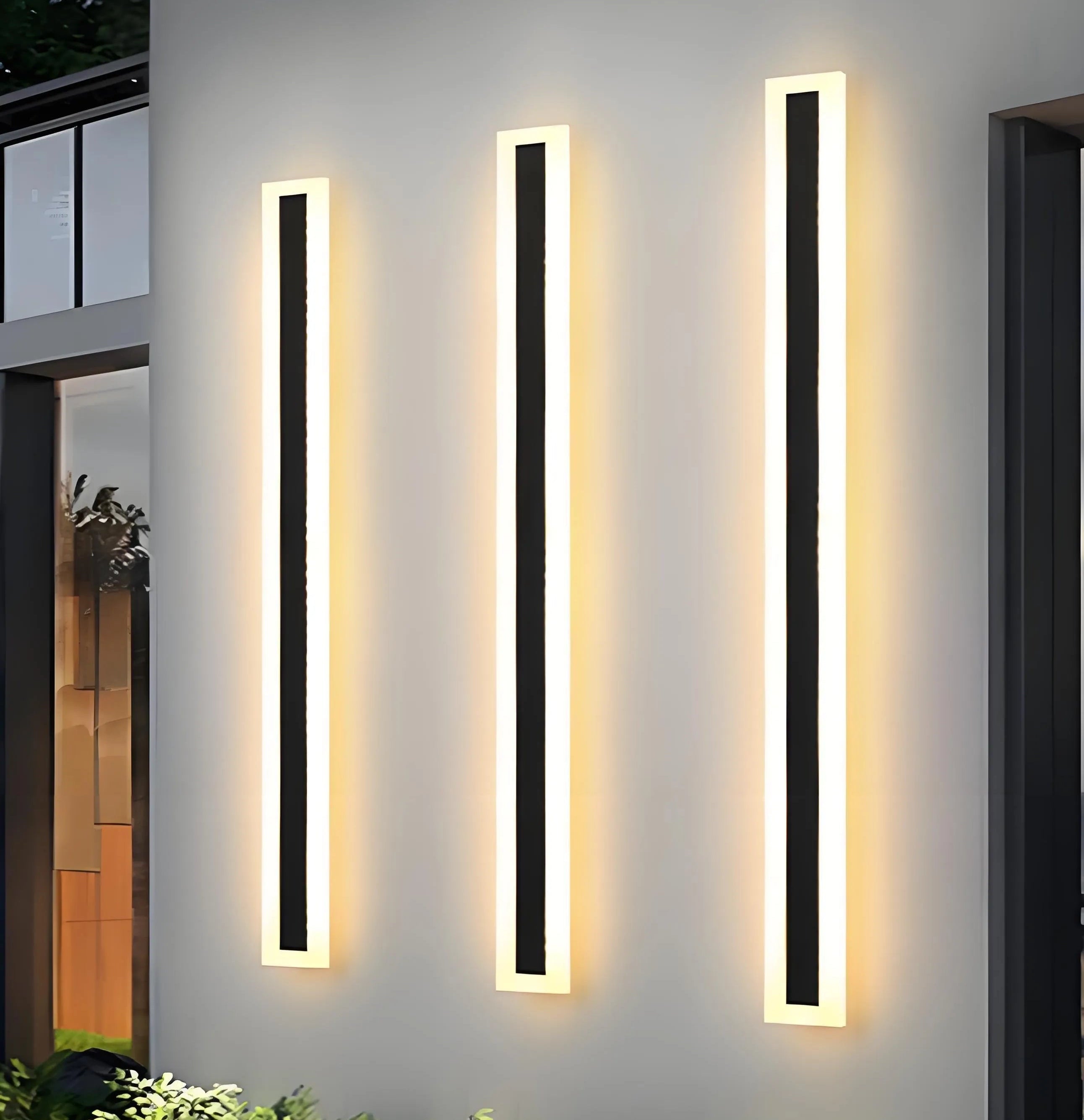 Olin Outdoor Wall Light | Black Metal, Motion Sensor, Modern Design 1