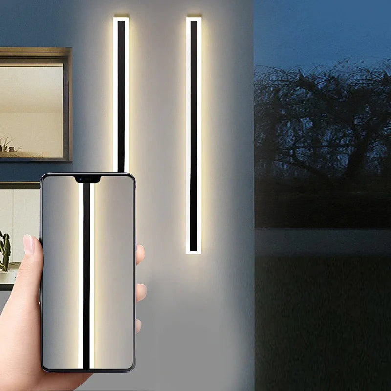 Olin Outdoor Wall Light | Black Metal, Motion Sensor, Modern Design 7