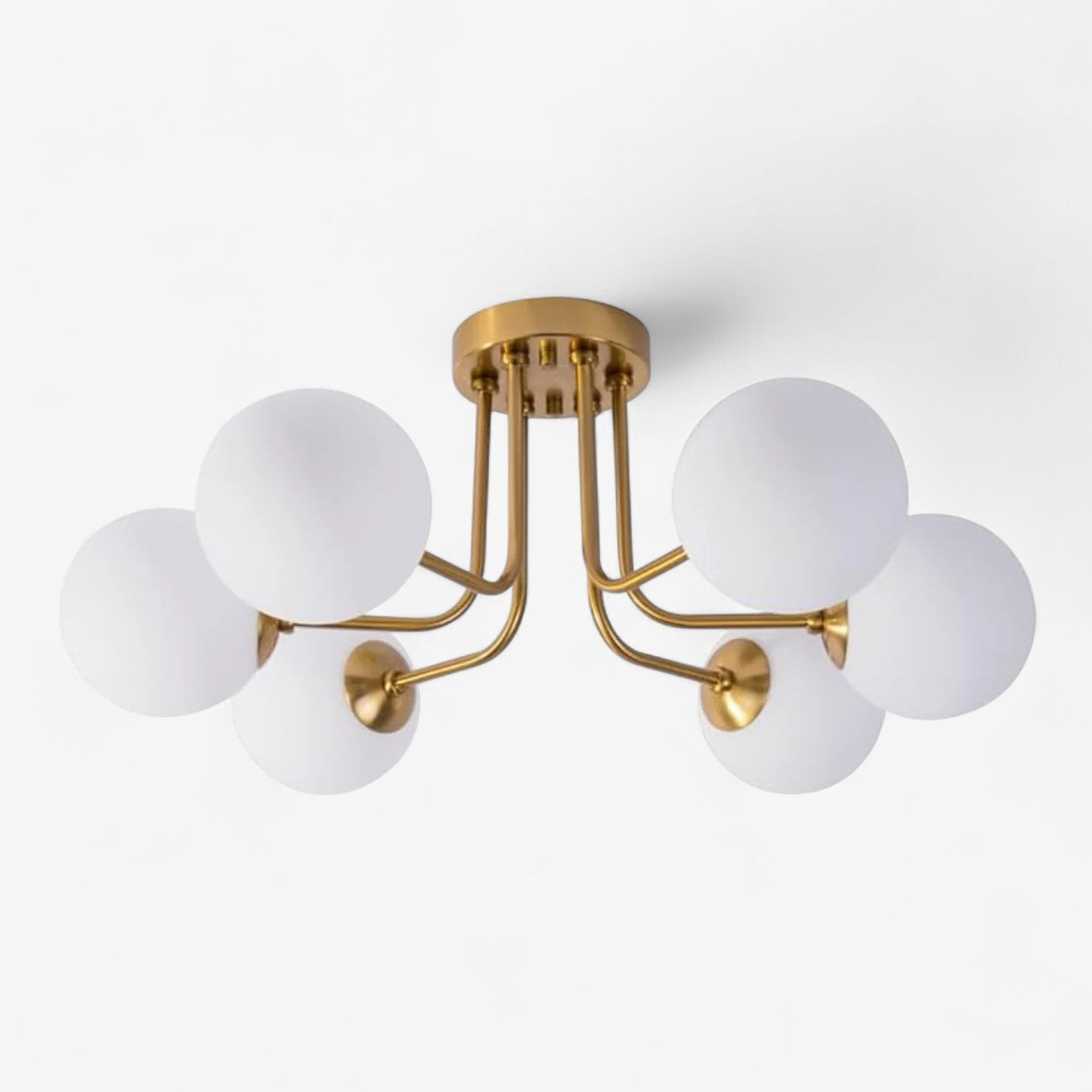 Ophelia Ceiling Light | Mid-Century Design, Frosted Glass Globes 1