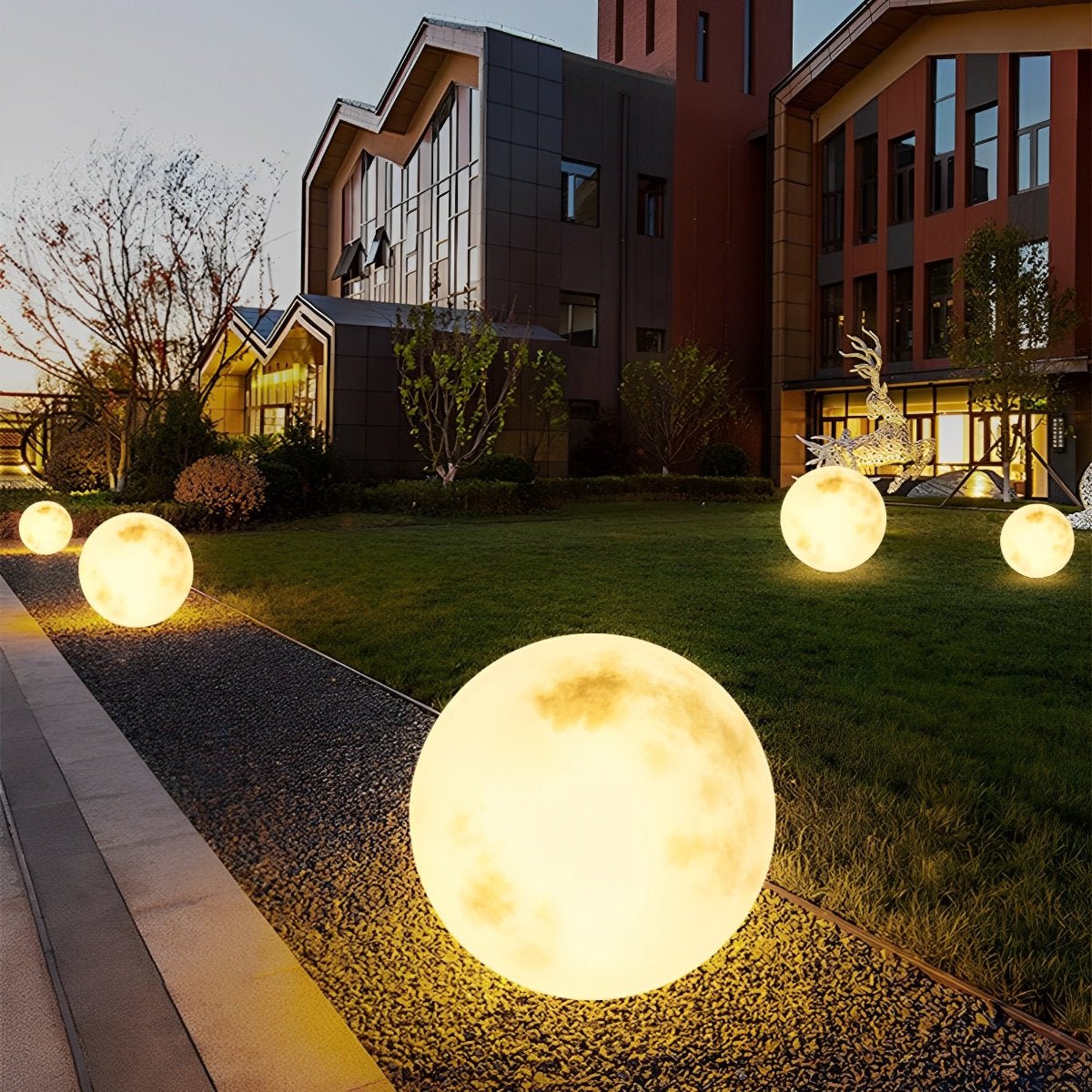 Orbis Solar Moon Ball Landscape Light-Home & Garden > Lighting > Outdoor Lighting > Landscape Lighting-Laren Fete-Hardwired-60 cm D-Laren Fete