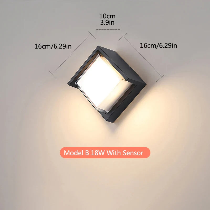 Oriana Outdoor Wall Light | Modern Design, Motion Sensor, IP65 Waterproof 5