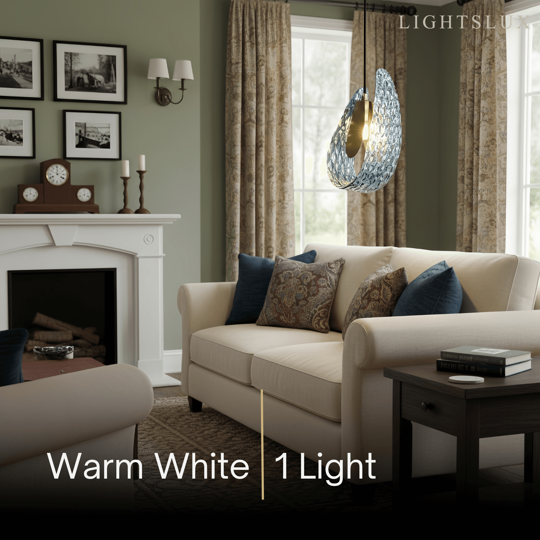 Pavone Blue Feather Glass Chandelier-Home & Garden > Lighting > Chandeliers-Laren Fete-A-1 lights-3 Color Change + Wall Switch Control-Laren Fete