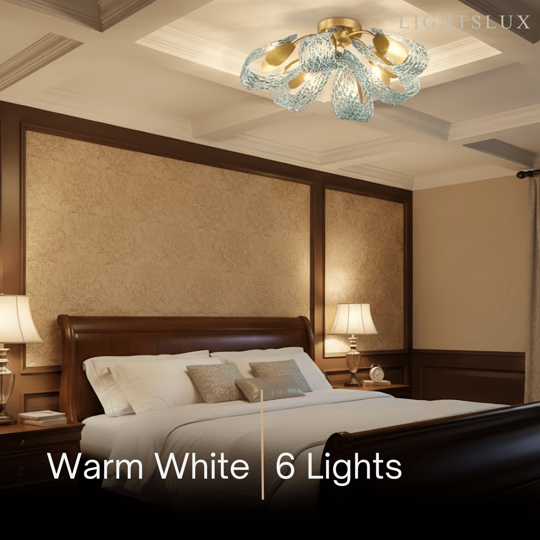Pavone Blue Feather Glass Chandelier-Home & Garden > Lighting > Chandeliers-Laren Fete-A-1 lights-3 Color Change + Wall Switch Control-Laren Fete