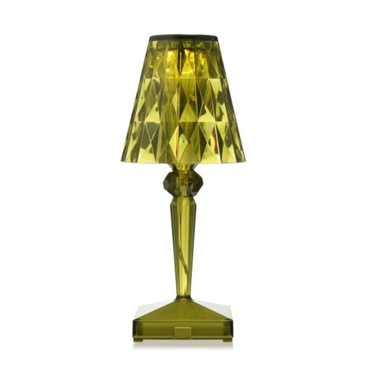 Refract Faceted Crystal Cordless Lamp-Home & Garden > Lighting > Table Lamps-Laren Fete-Plum Green-Laren Fete