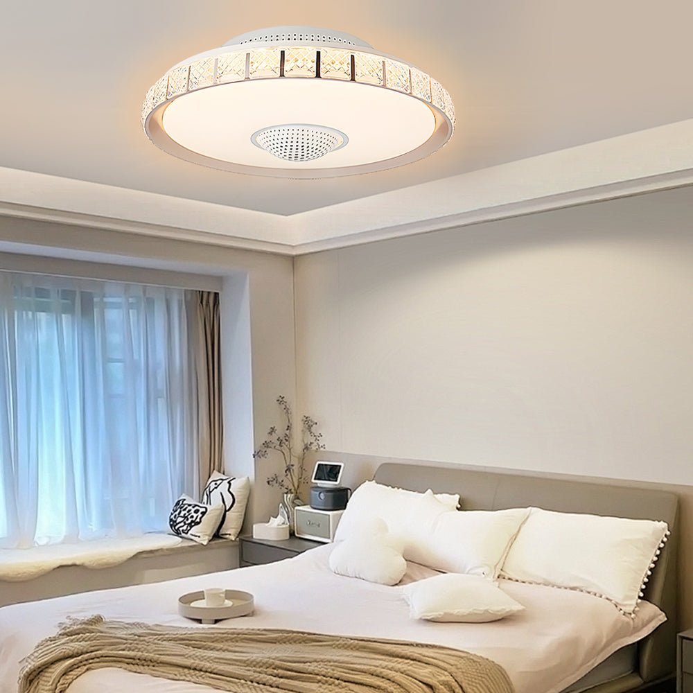 Revel Bladeless Drum Ceiling Fan with LED-Home & Garden > Lighting > Ceiling Fans-Laren Fete-Gold-Laren Fete