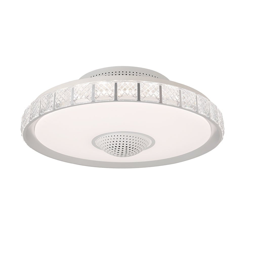 Revel Bladeless Drum Ceiling Fan with LED-Home & Garden > Lighting > Ceiling Fans-Laren Fete-White-Laren Fete