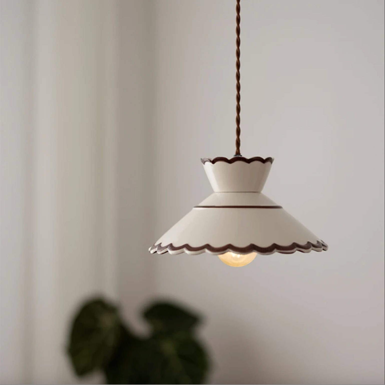Ronja Ceramic Pendant Light-Home & Garden > Lighting > Pendant Lights-Laren Fete-Ivory Scallop-Laren Fete