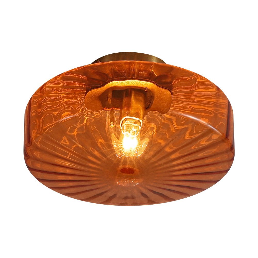 Sienna Amber Glass Flush Mount-Home & Garden > Lighting > Ceiling Lights-Laren Fete-11.8 in. (30cm)-Laren Fete